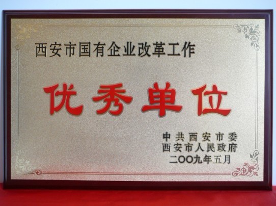 2009年5月，被西安市委、市政府評為西安市國企業(yè)改革工作優(yōu)秀單位